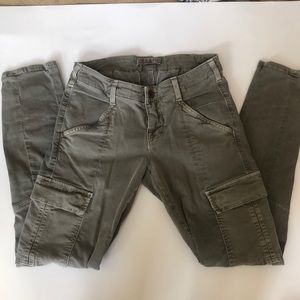 JBrand Disressed Cargo Skinny Jeans - Color Olive